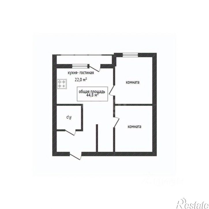 2-комн квартира ул Новозыбковская, 5,  д. 5