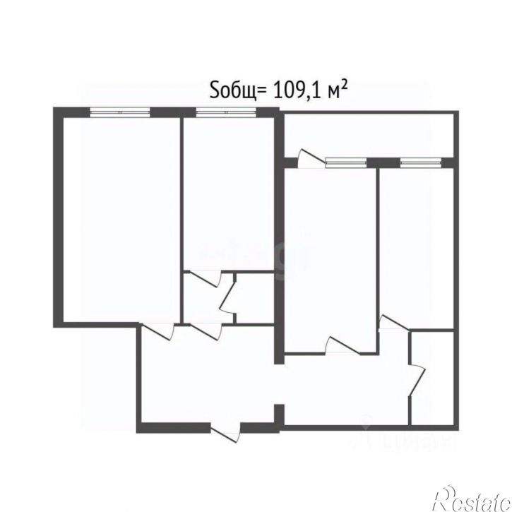 3-комн квартира ул Красноармейская, 39,  д. 39