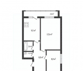 2-комн, 47кв м, этаж 1/6 пр-кт Станке Димитрова, 55В