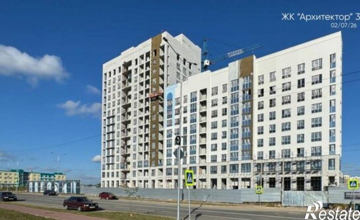 1-комн квартира в новом доме ЖК Архитектор