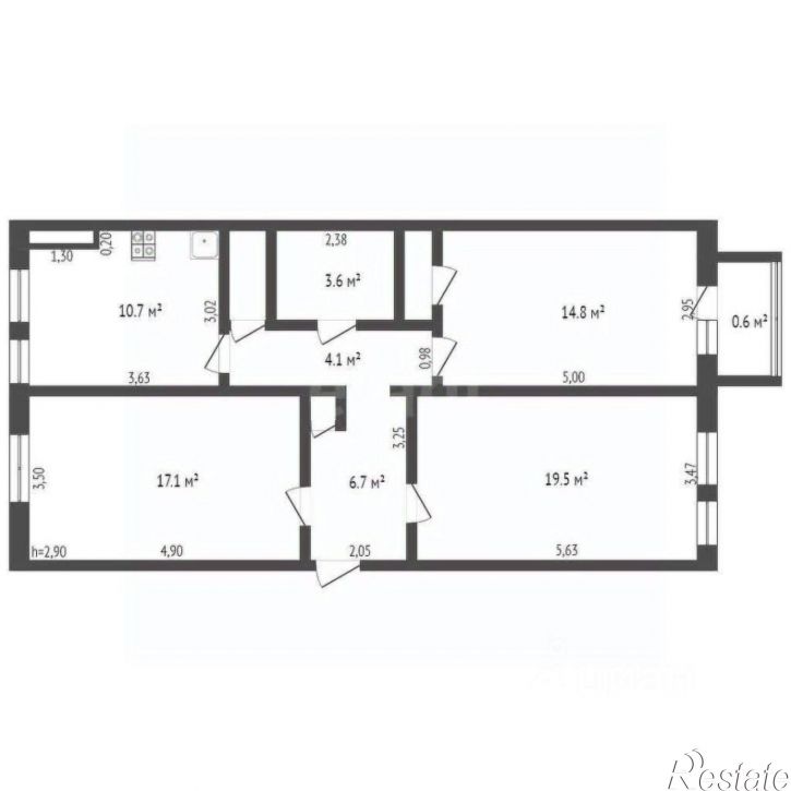 3-комн квартира ул Куйбышева, 13,  д. 13