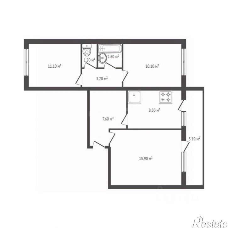3-комн квартира ул Котовского, 8,  д. 8