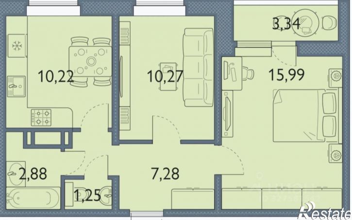 2-комн квартира пр-кт Станке Димитрова, 67 6,  д. 67 6,  к. 6