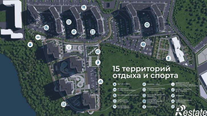1-комн квартира в новом доме Московский микрорайон