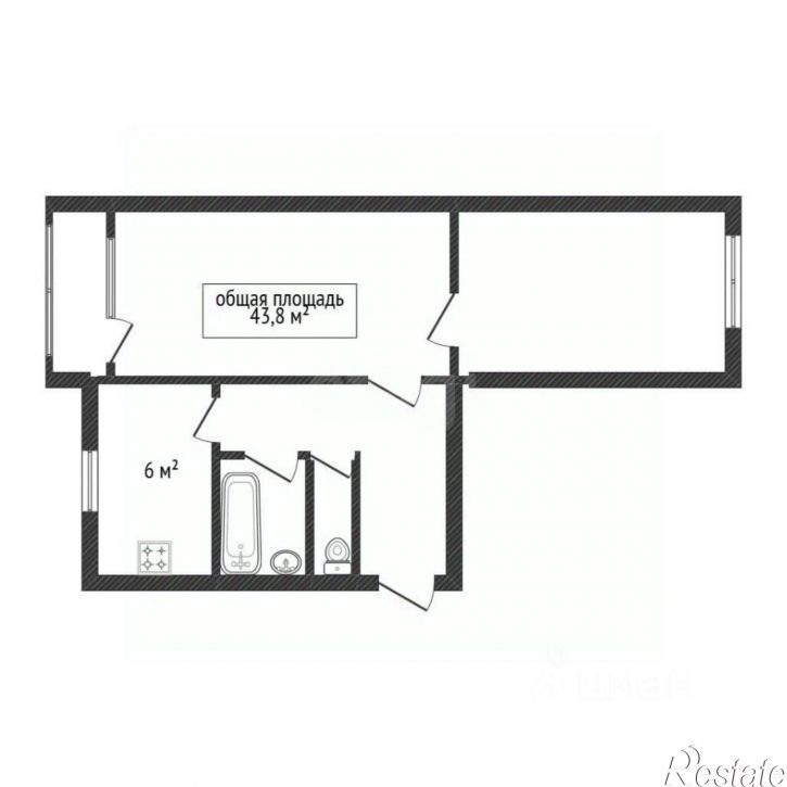 2-комн квартира ул Никитина, 15Б,  д. 15Б