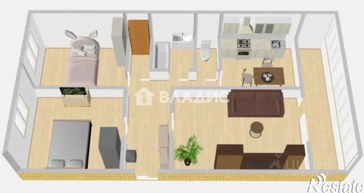 3-комн квартира ул Димитрова, 33,  д. 33