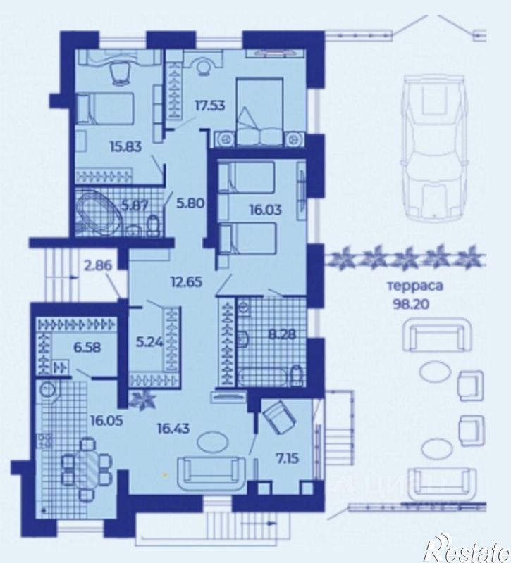 4-комн квартира улица Ильи Иванова, 5,  д. 5