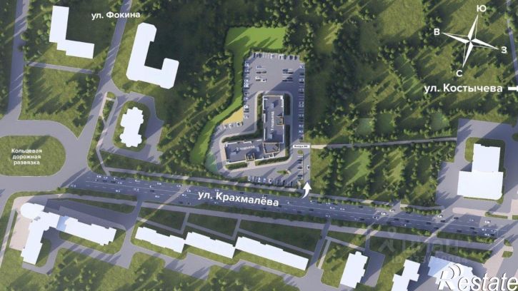 2-комн квартира в новом доме ул Крахмалева, 8Б,  д. 8Б