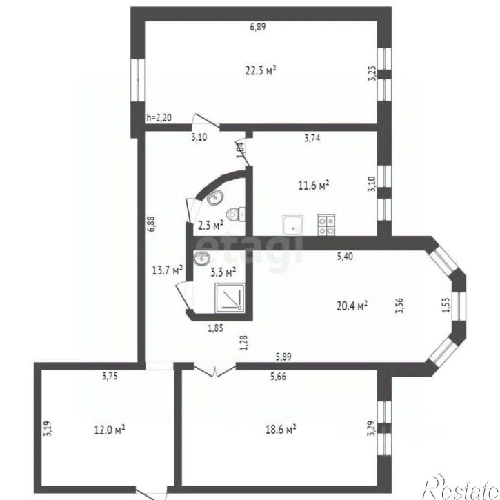 3-комн квартира ул Пересвета, 20,  д. 20