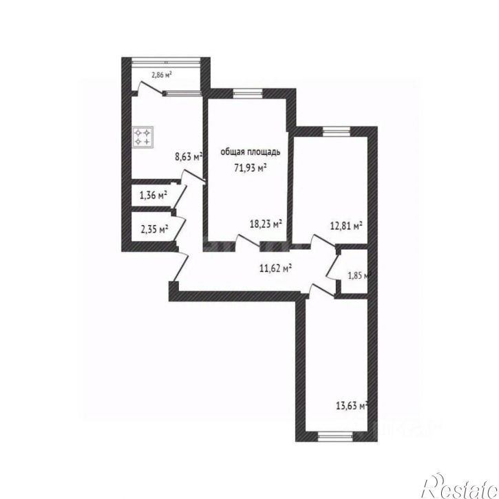 3-комн квартира Пилотов пер, 18,  д. 18