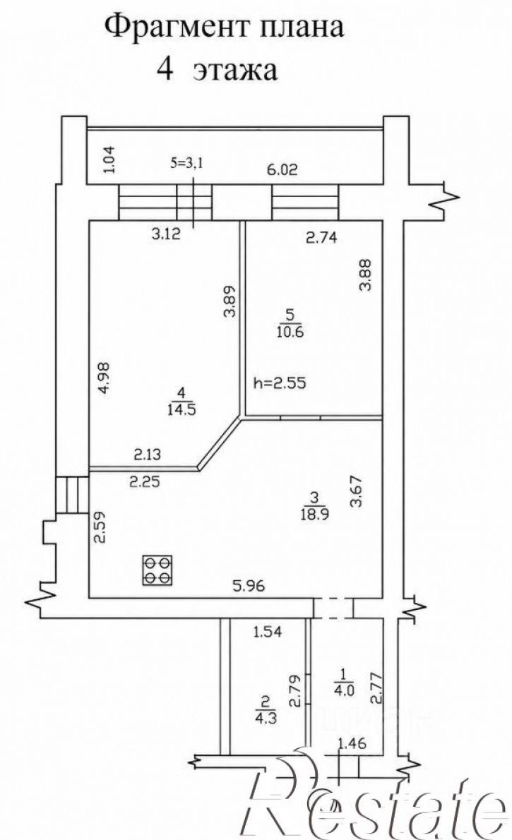 2-комн квартира переулок Литвинова, 3А,  д. 3А