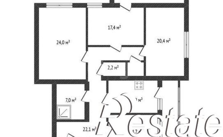 3-комн квартира улица Бурова, 36,  д. 36
